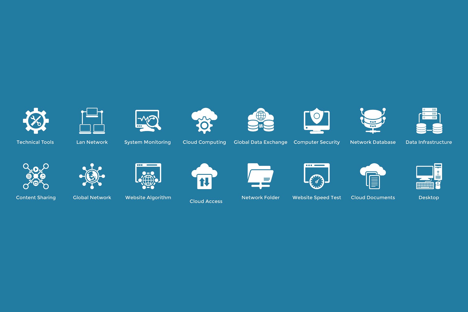 48 Cloud Computing Icons