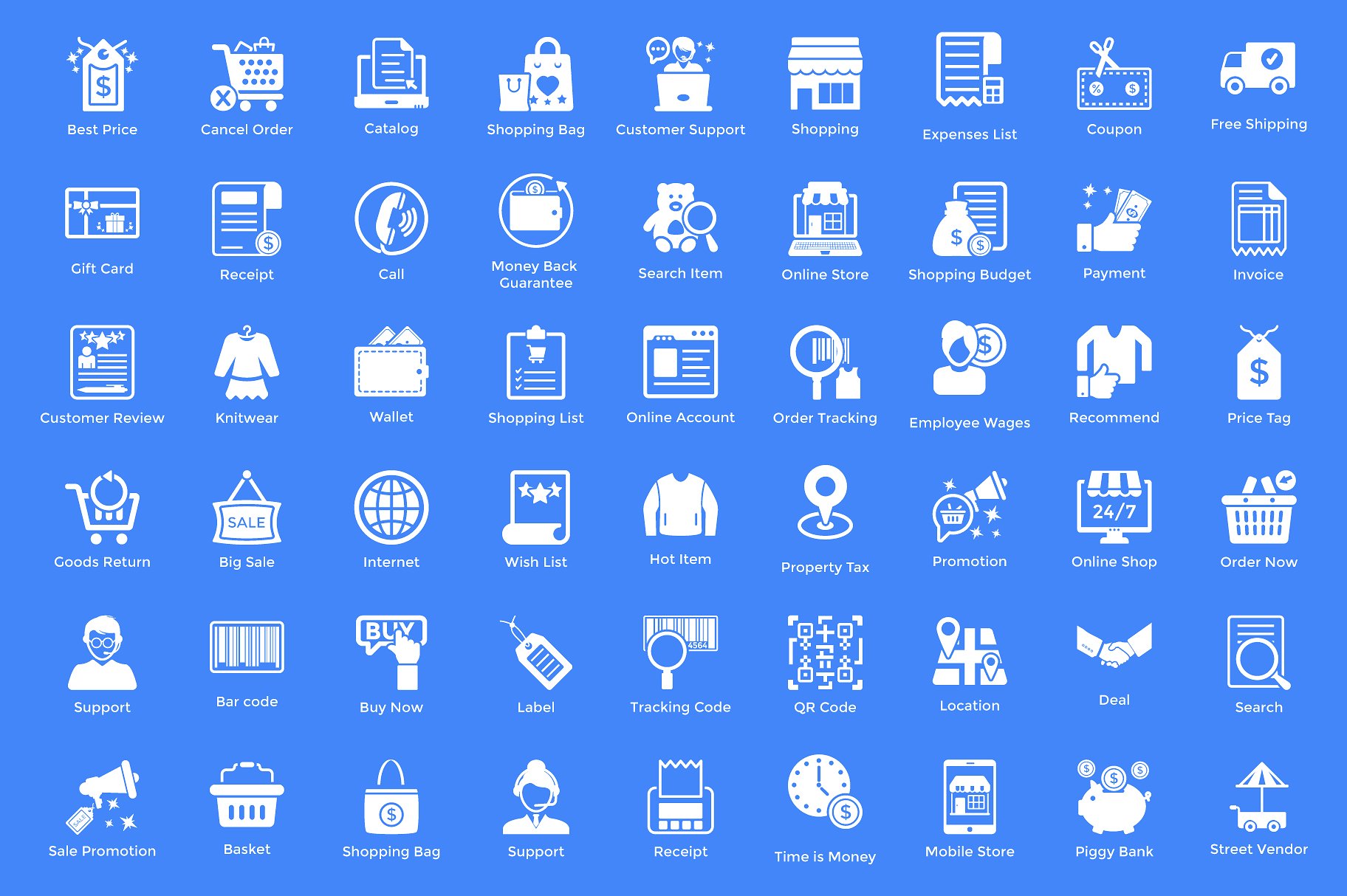 234 Shopping Glyph Icons