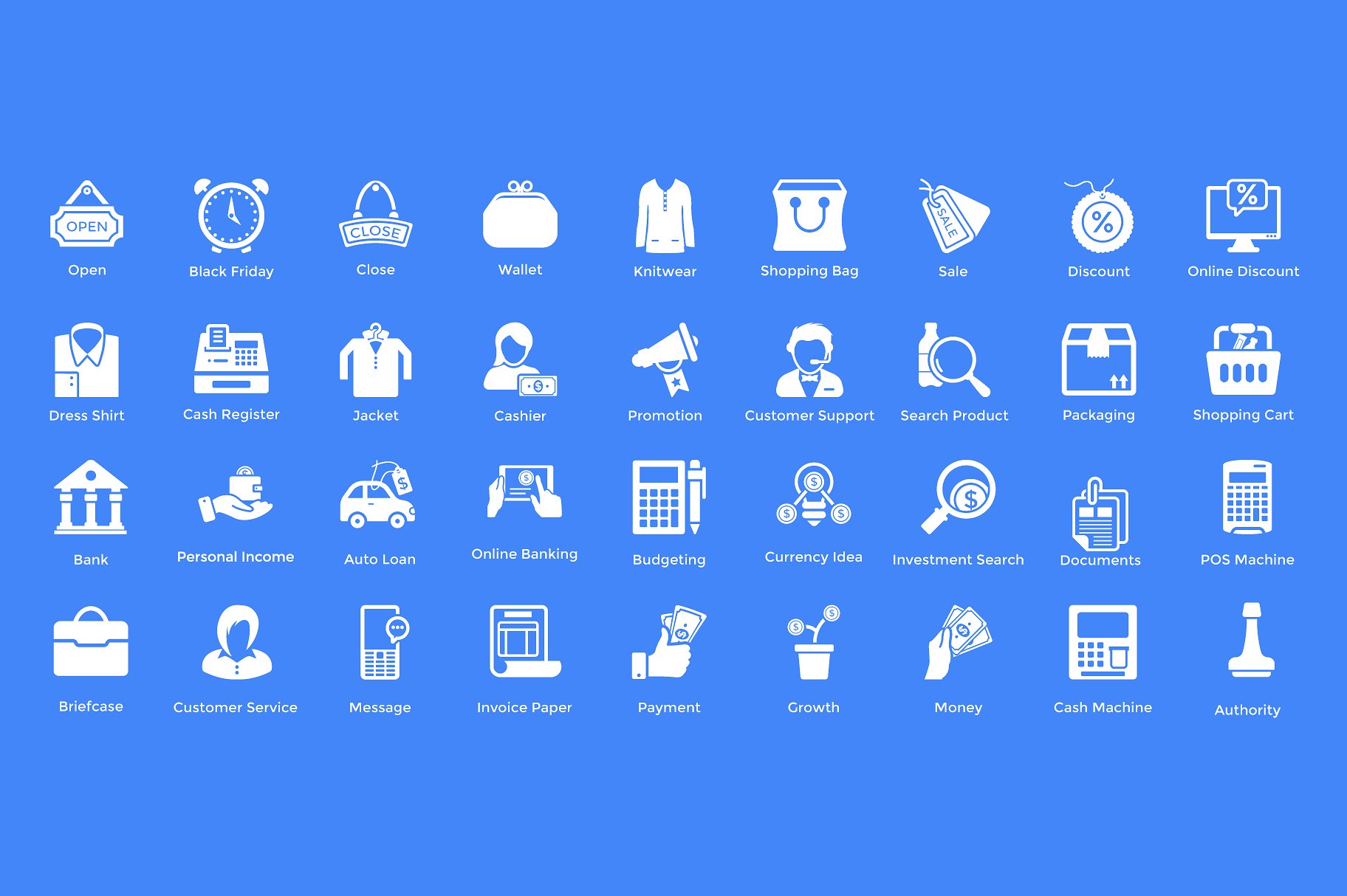 234 Shopping Glyph Icons