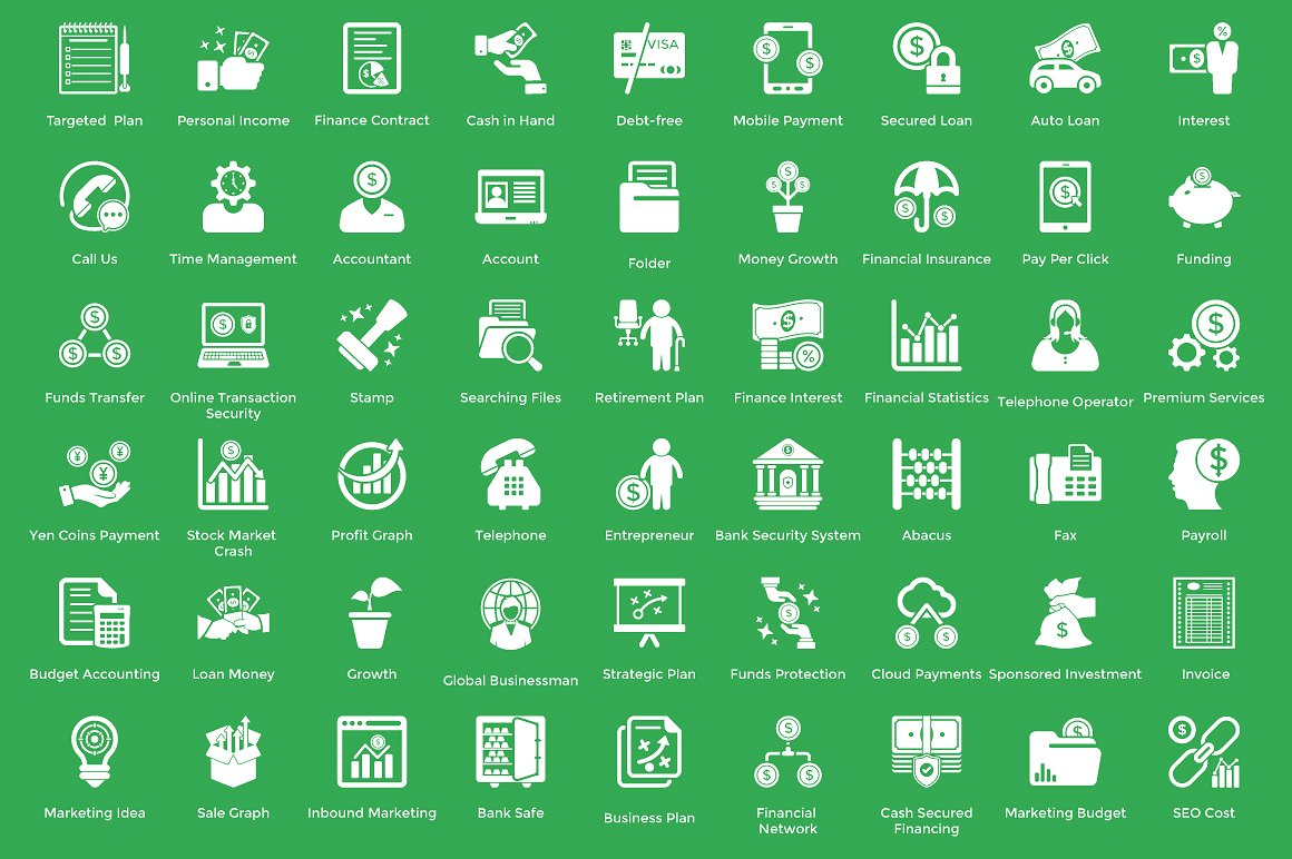 207 Business and Finance Icons