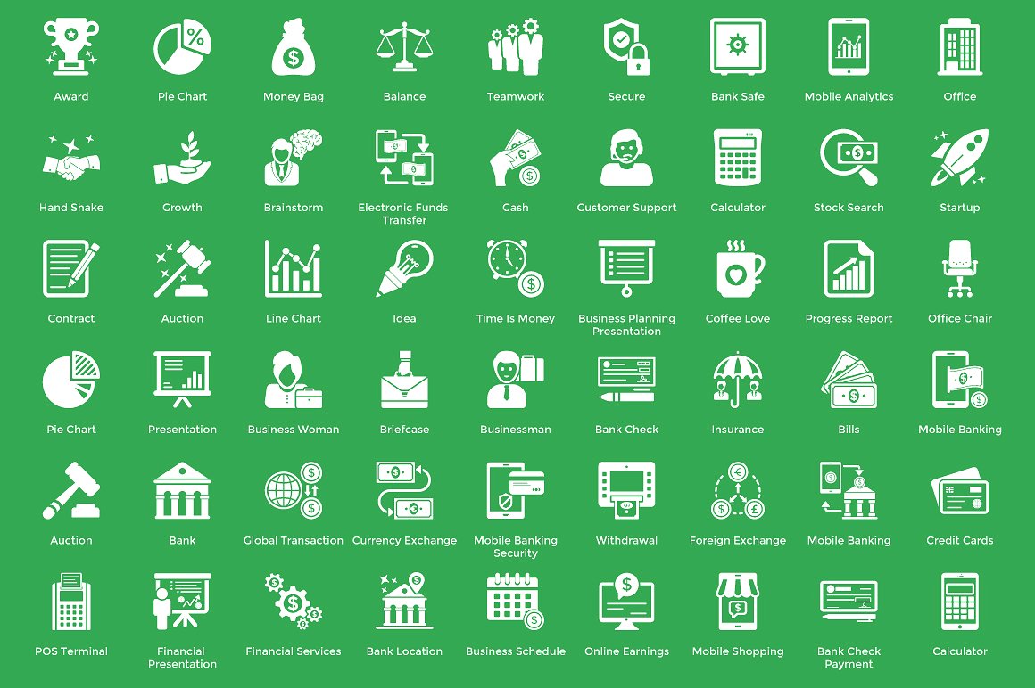 207 Business and Finance Icons