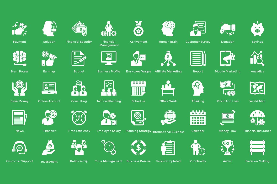 207 Business and Finance Icons