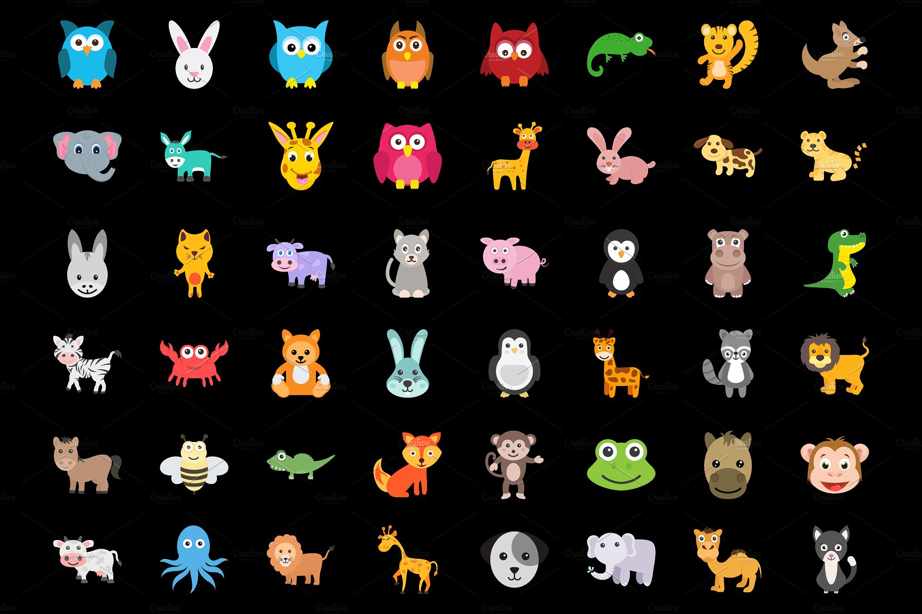 100 Cute Animals Icons