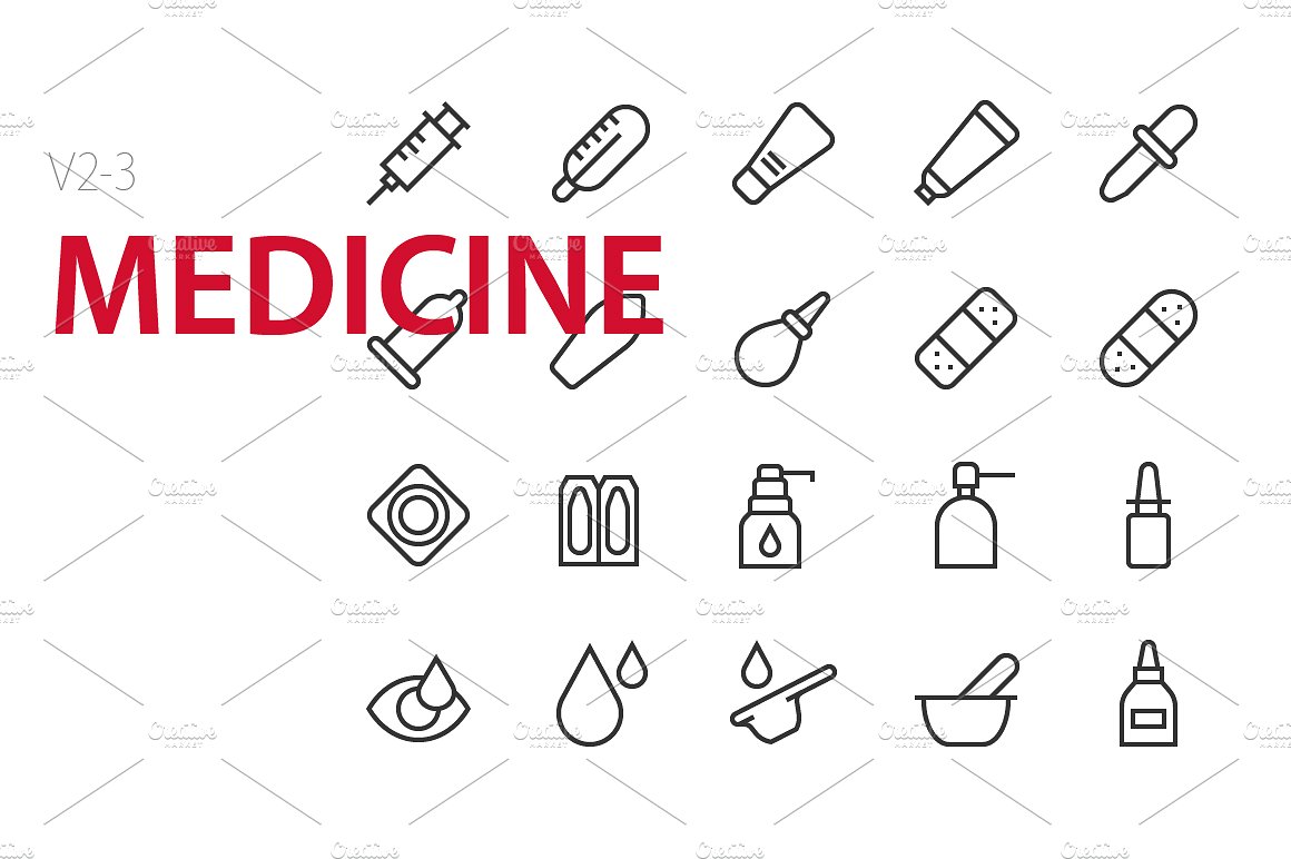 60 Medicine UI icons