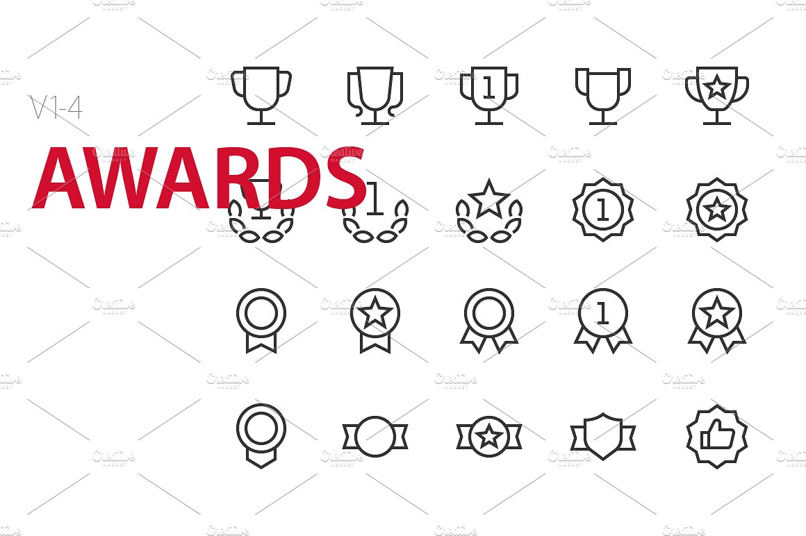 80 Awards UI icons