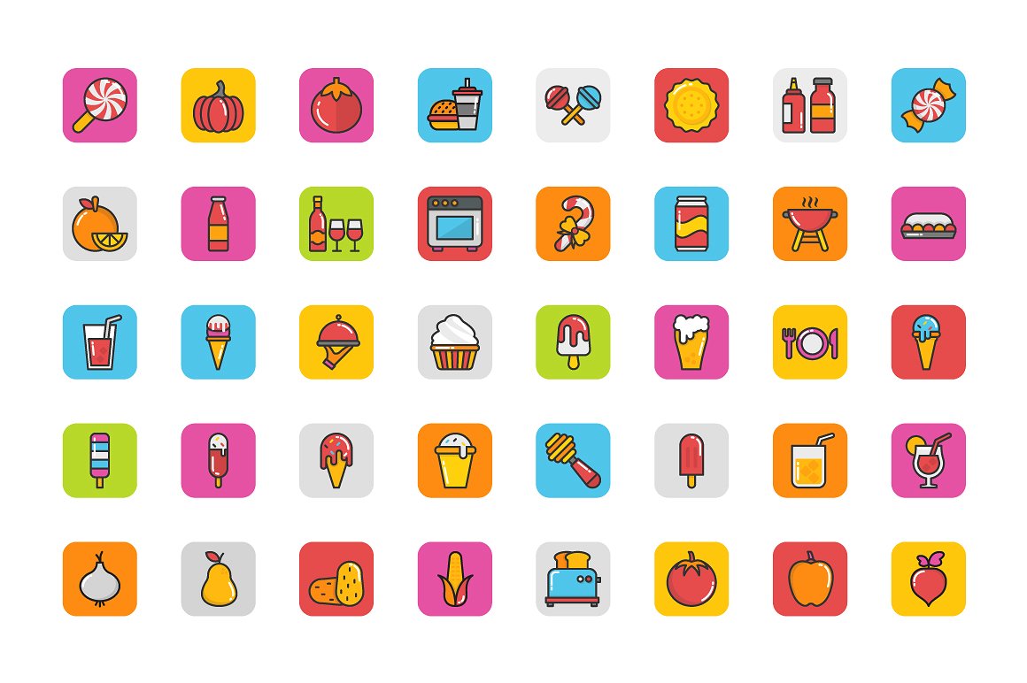 208 Food Icons