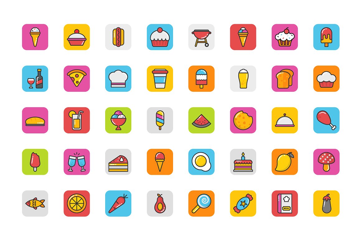 208 Food Icons