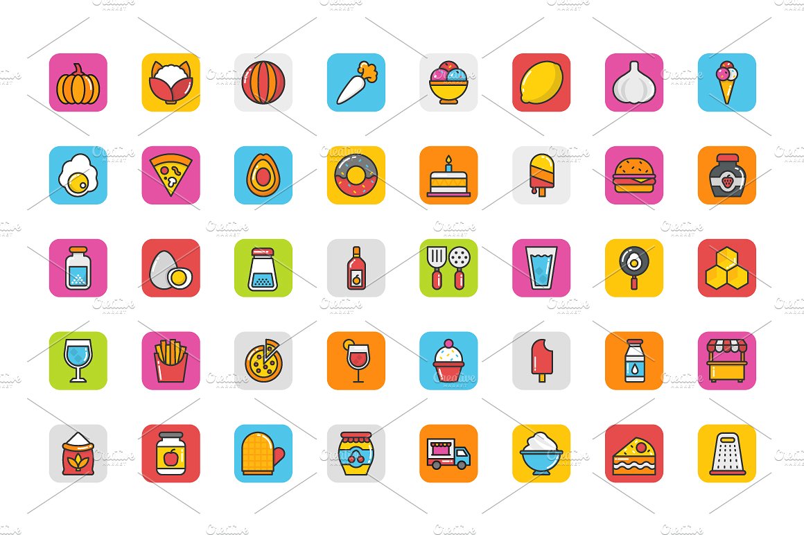 208 Food Icons