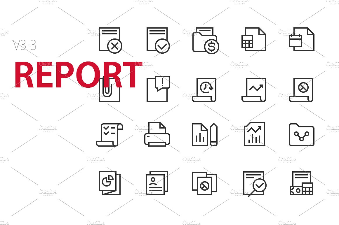 60 Report UI icons