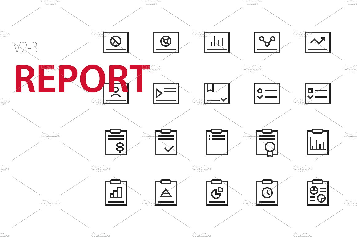 60 Report UI icons