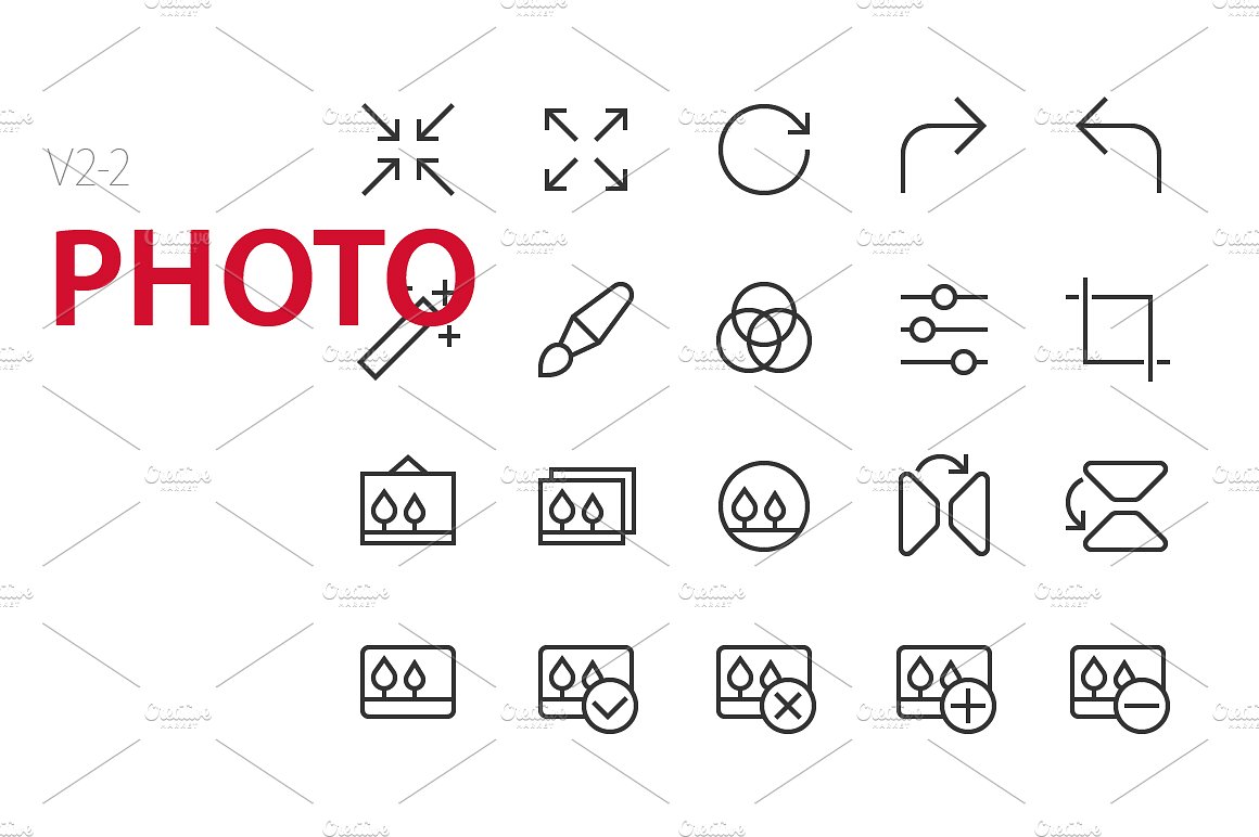 40 Photo UI icons