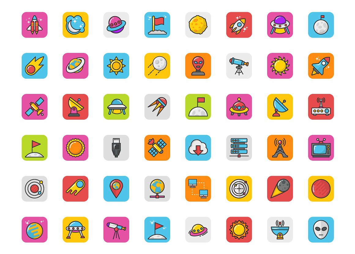 80 Space Icons