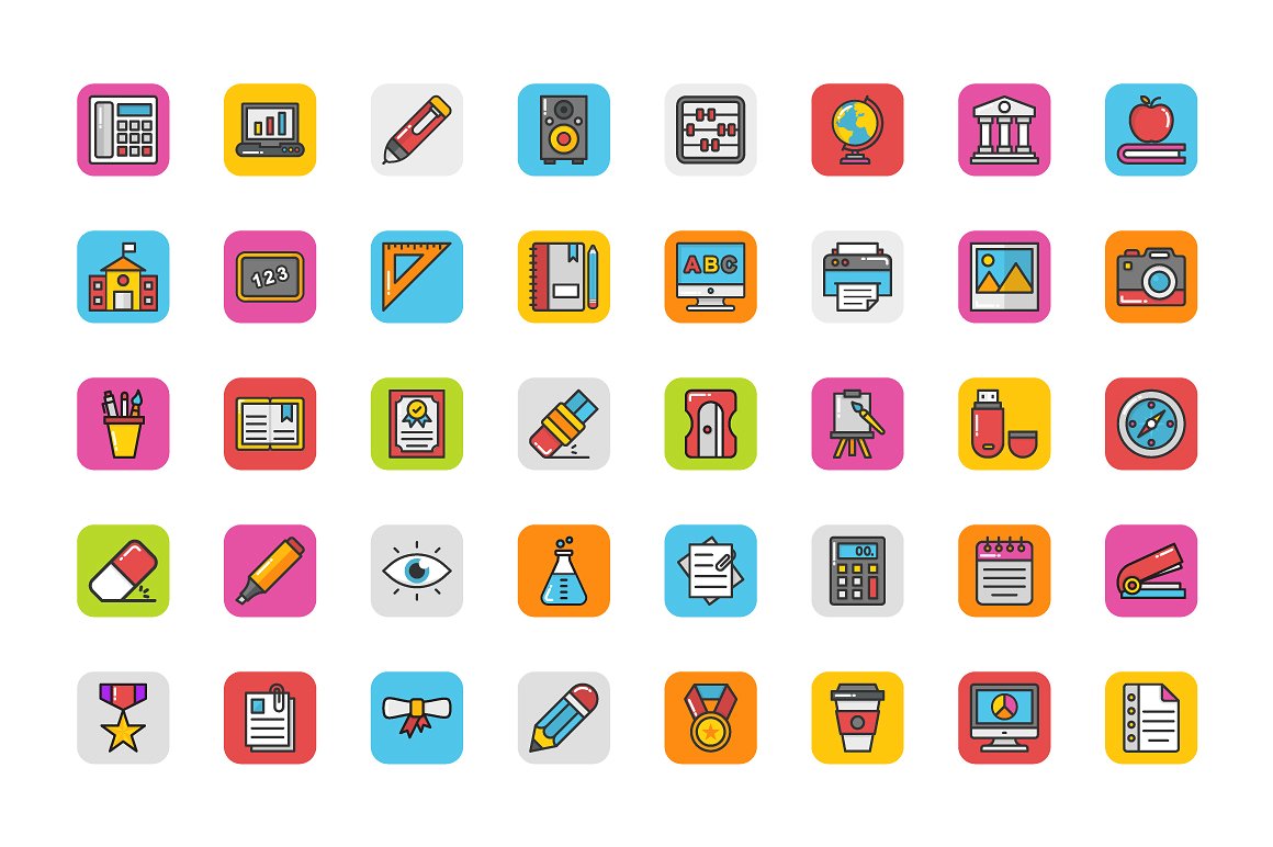 208 Education Icons