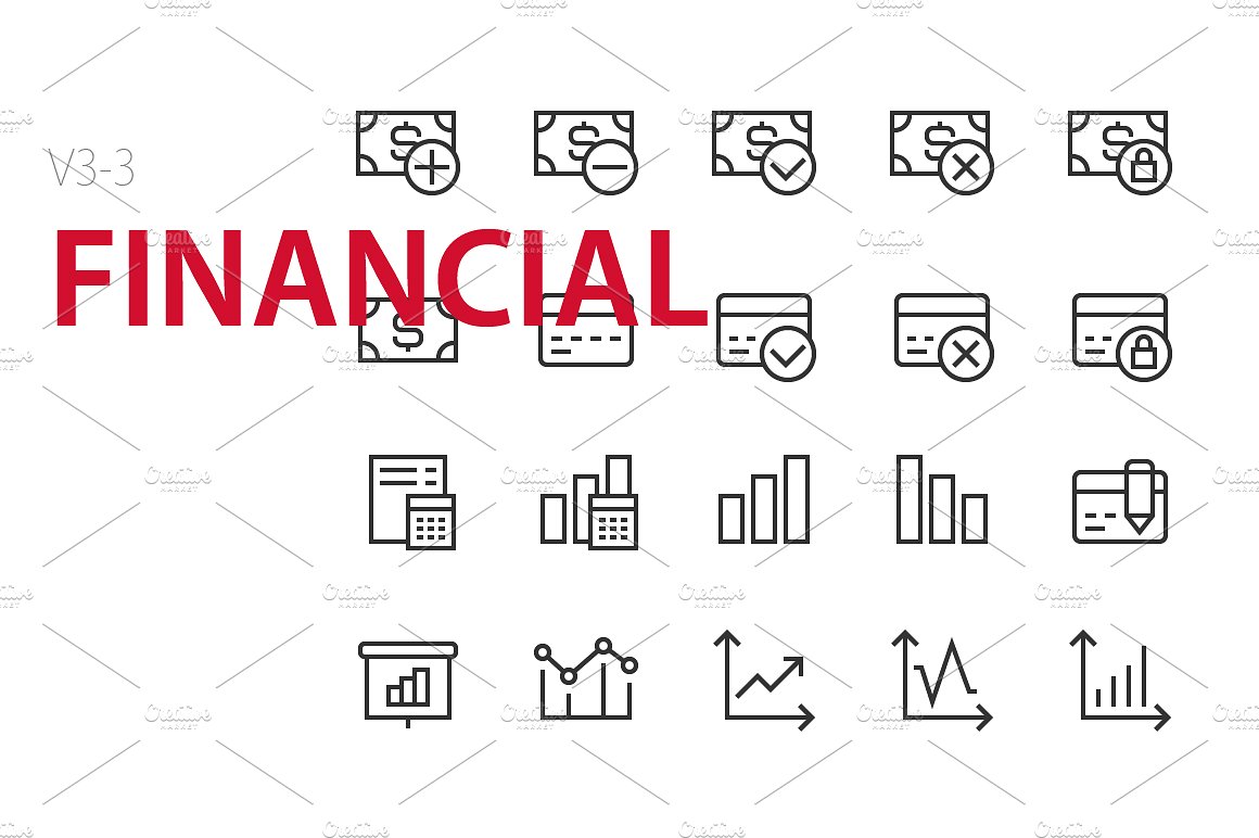 60 Financial UI icons