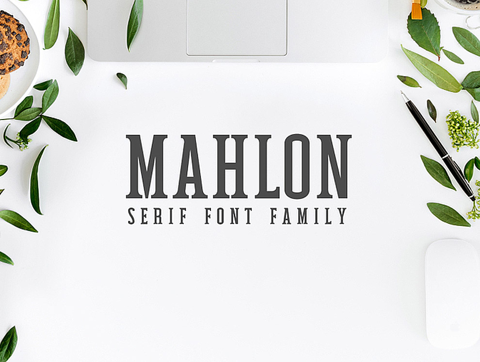 一款美丽的小衬线英文字体Mahlon Serif Font