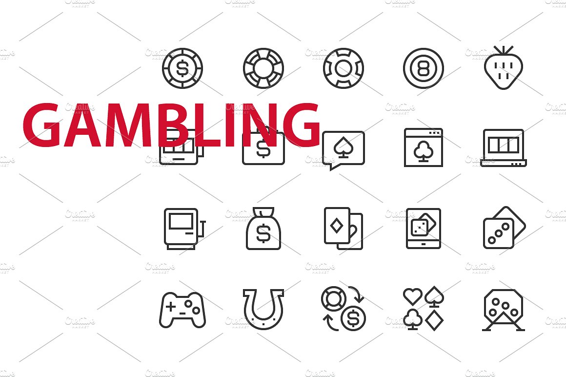 20 Gambling UI icons