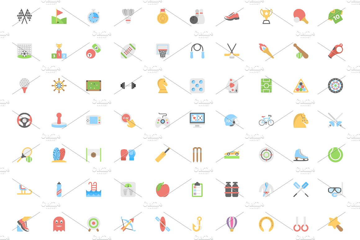 220 Flat Sports Icons