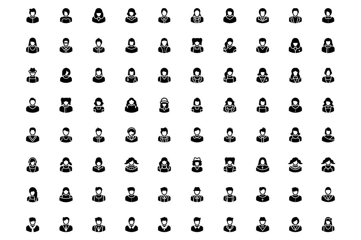 330 Avatar Glyph Icons