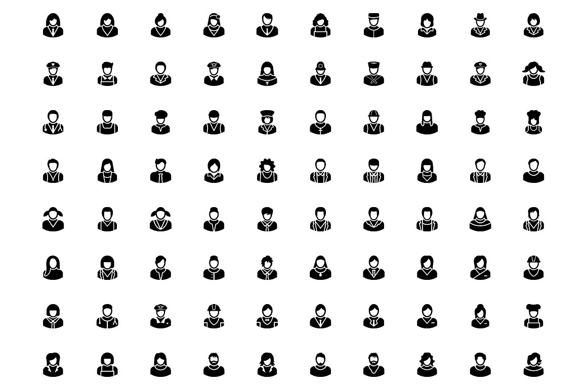 330 Avatar Glyph Icons