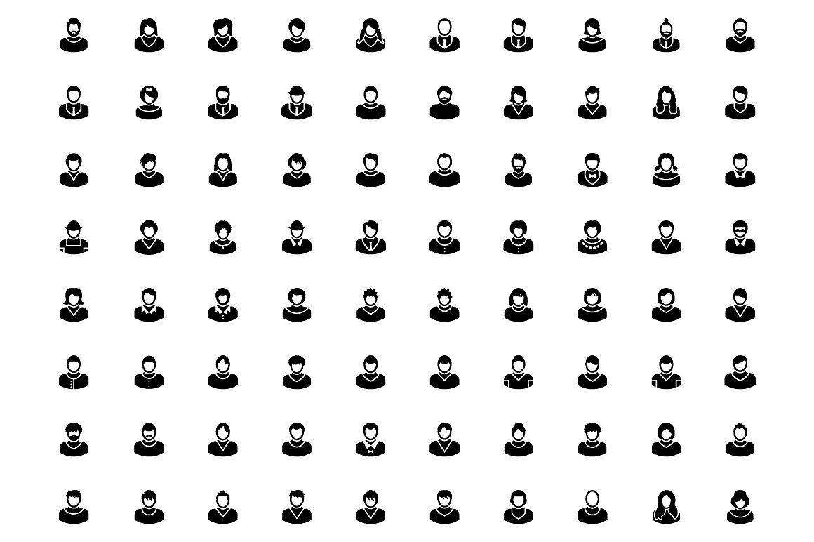 330 Avatar Glyph Icons