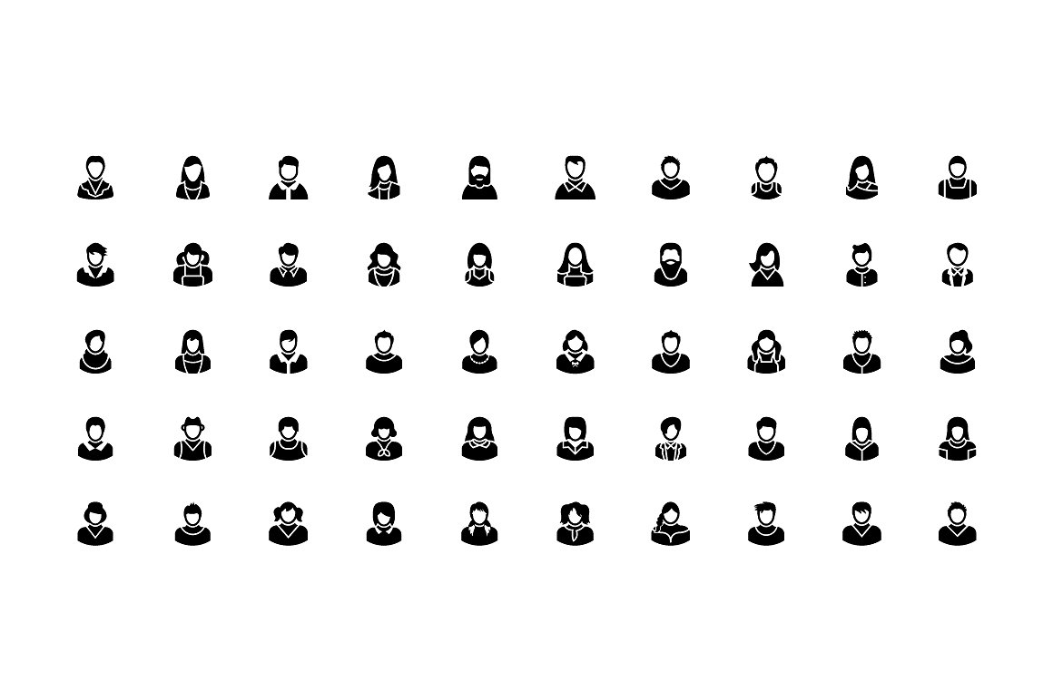 330 Avatar Glyph Icons