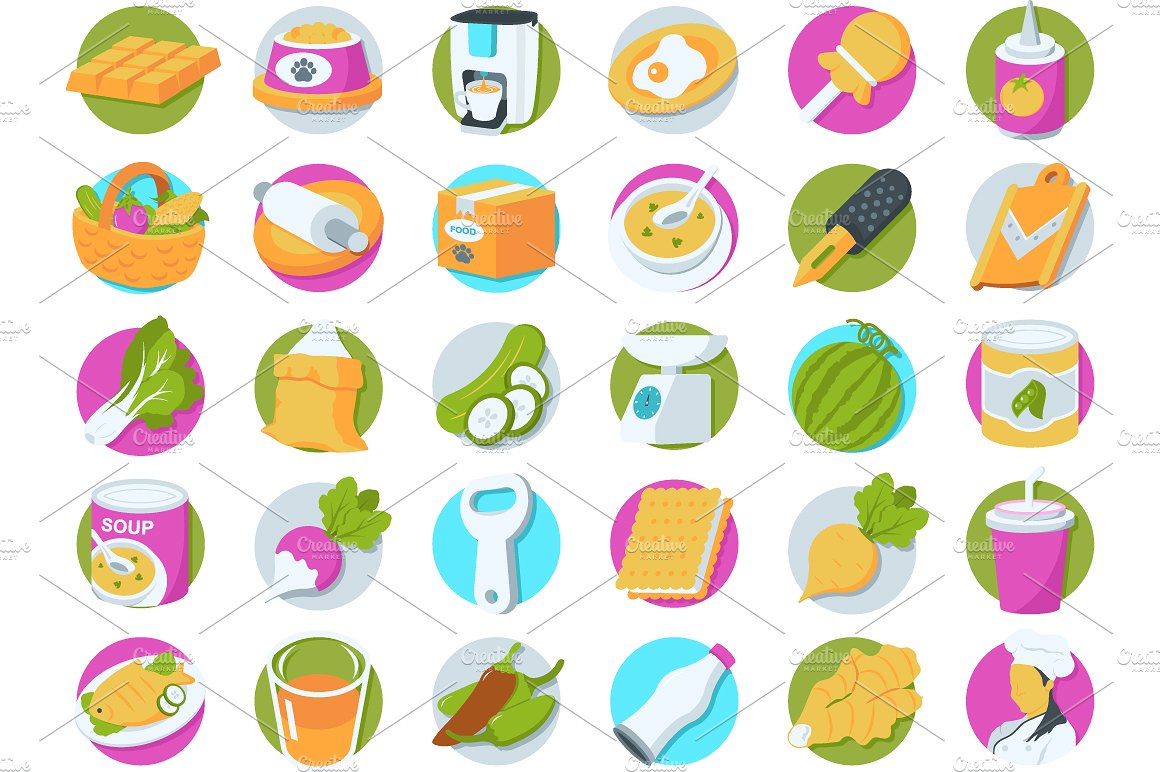 112 Food Perspective Icons