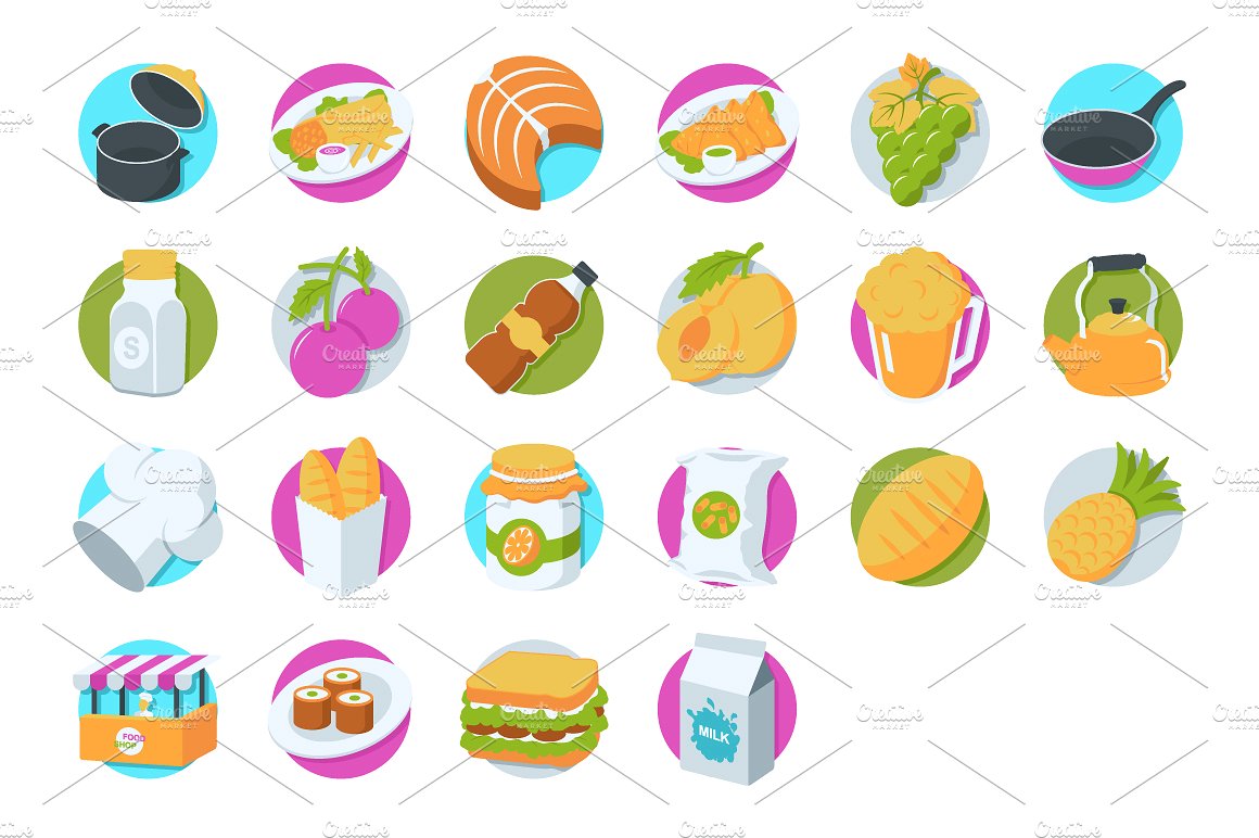 112 Food Perspective Icons