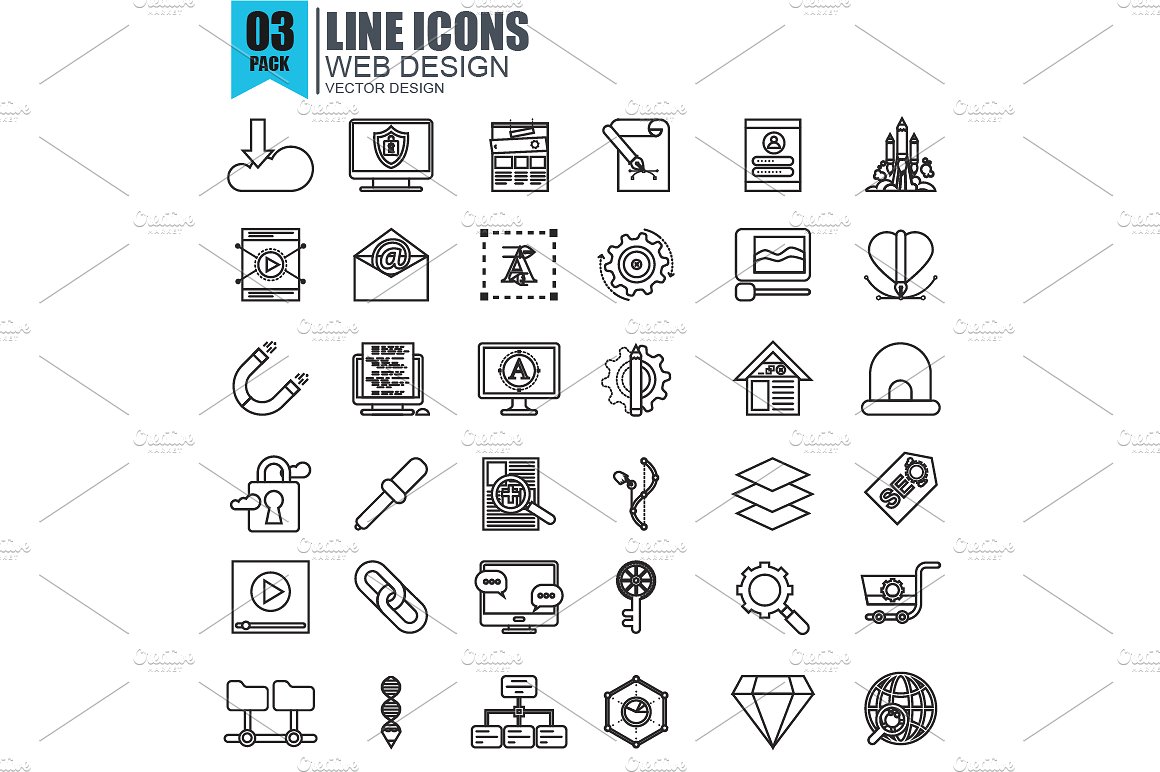 Line Web Icons