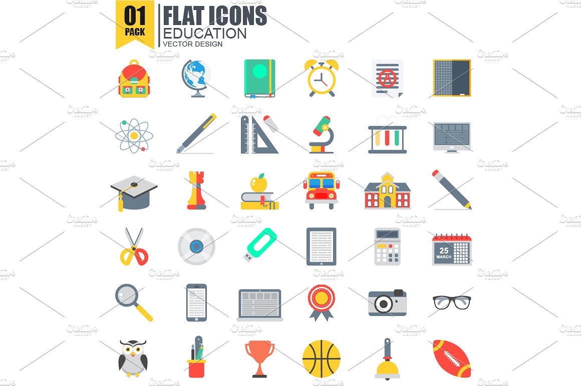 Flat Website Icons