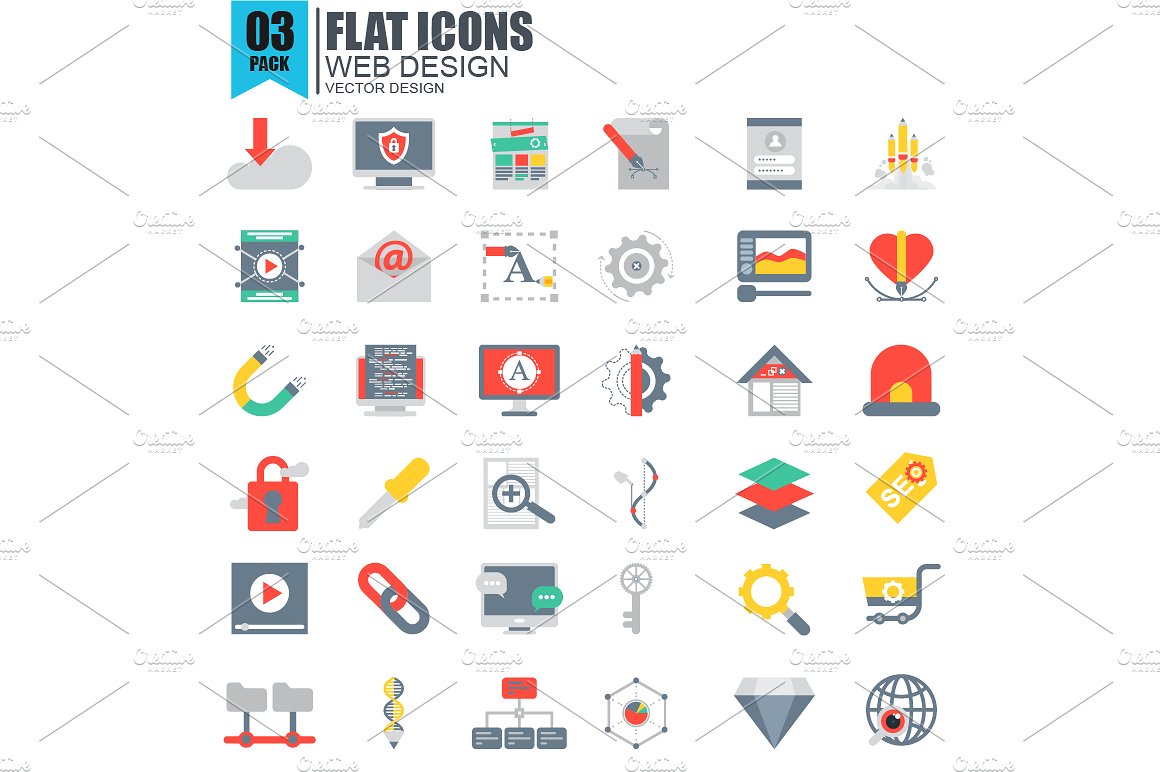 Flat Website Icons