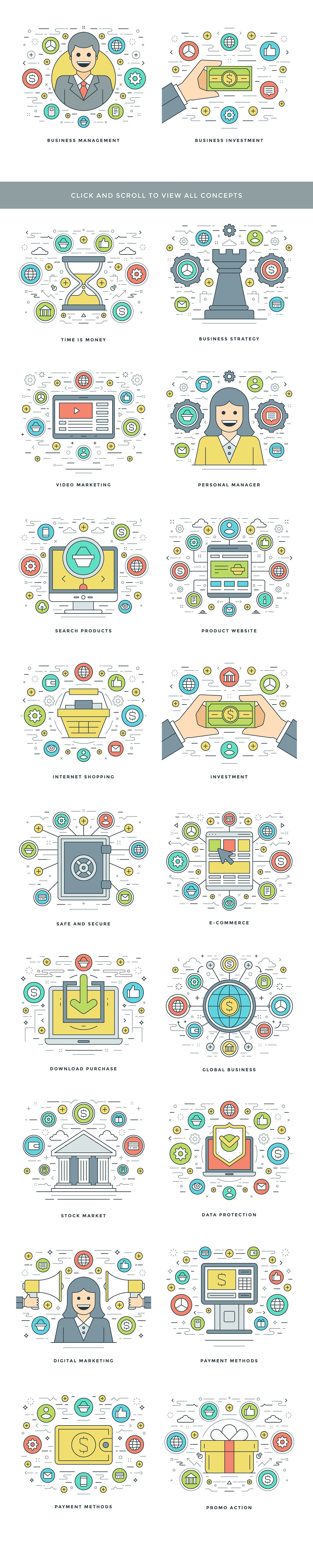 40 Flat line concepts