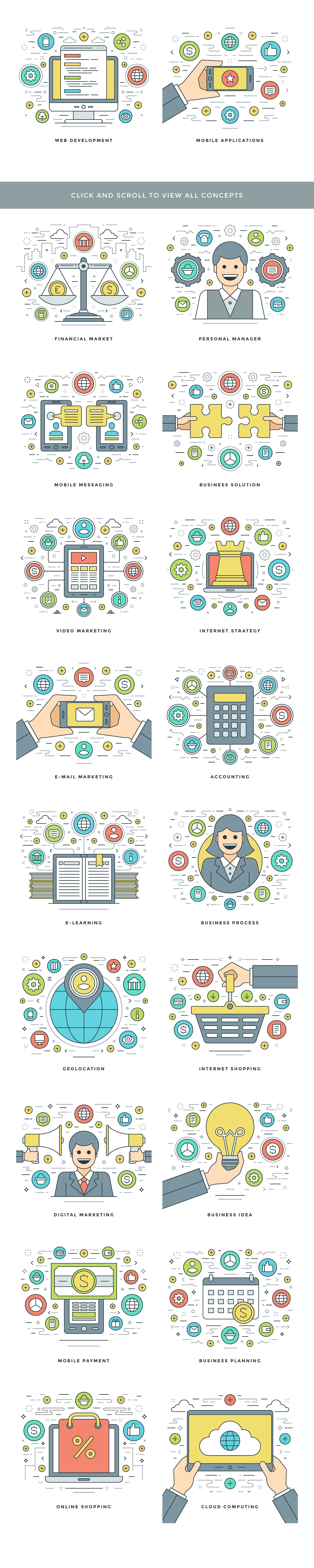 40 Flat line concepts