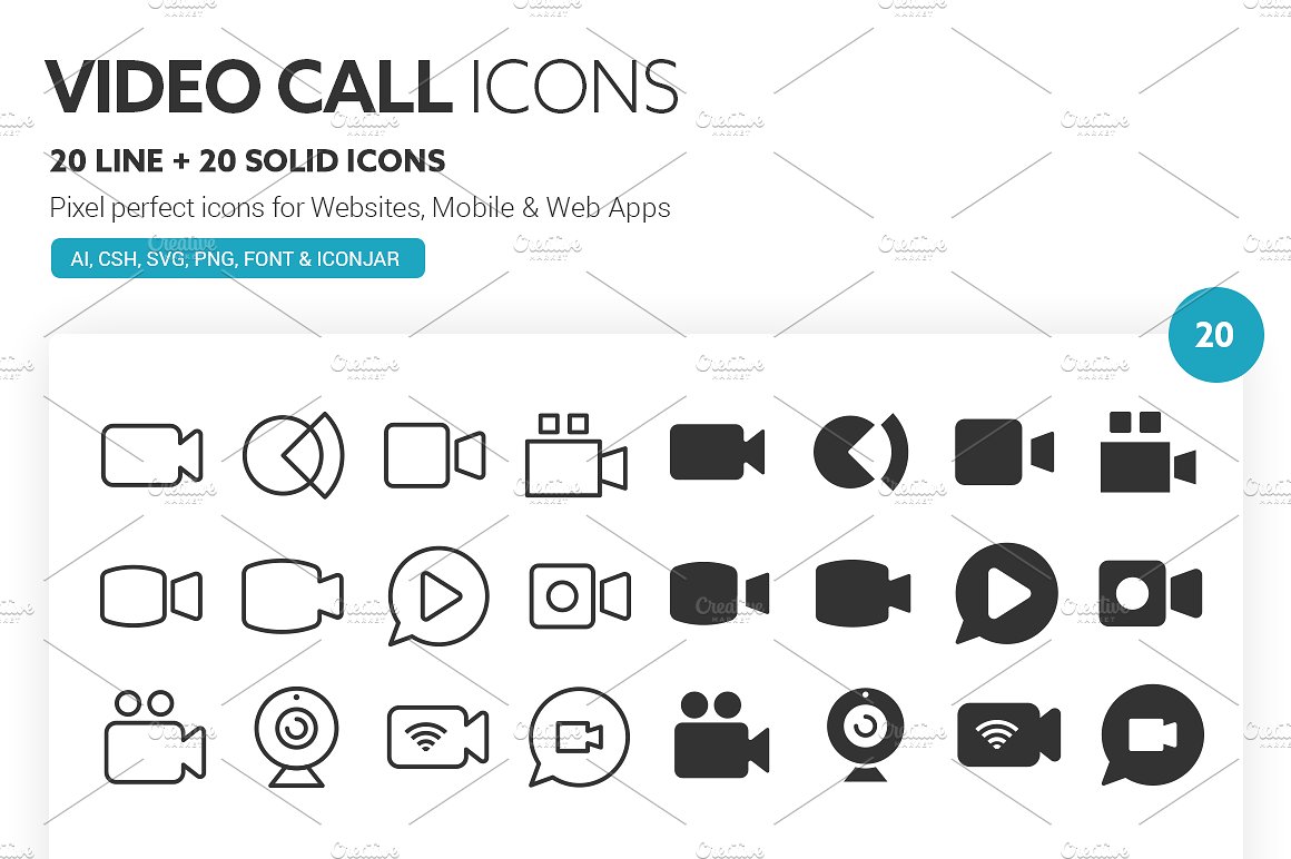 Video Call Icons