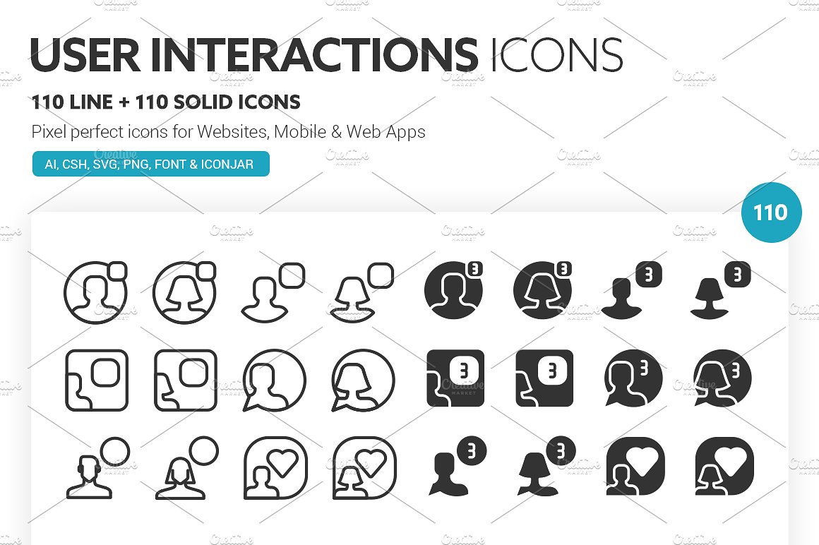 User Interactions Icons