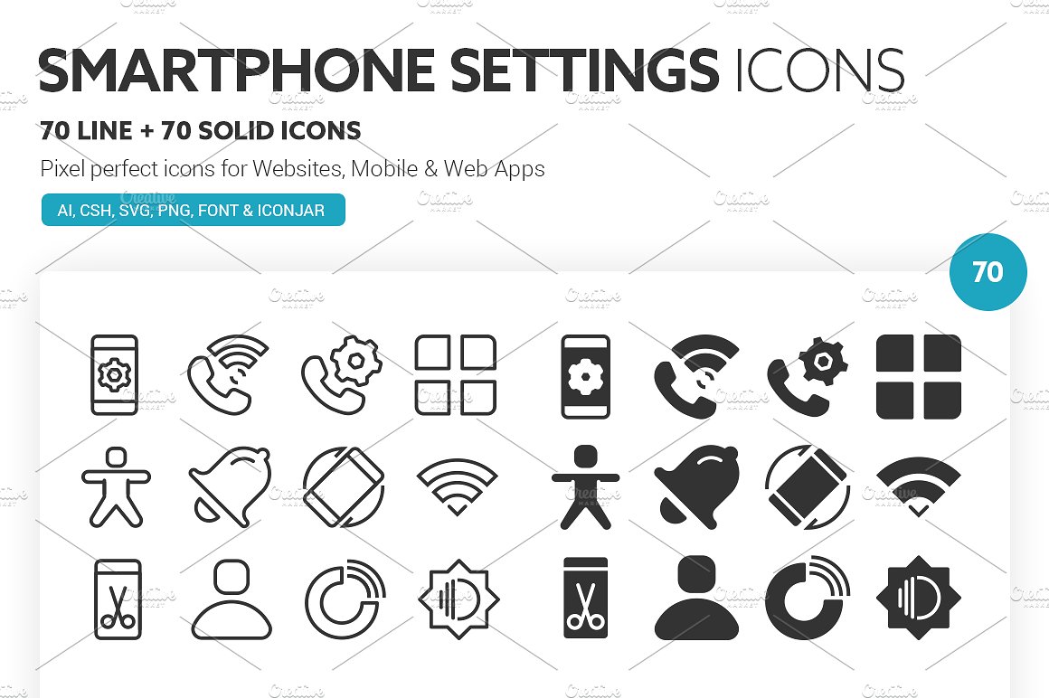 Smartphone Settings Icons