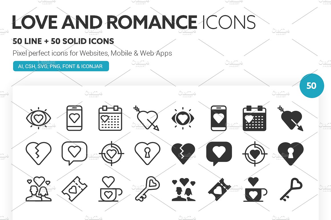 Love and Romance Icons