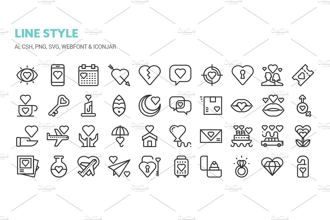 Love and Romance Icons