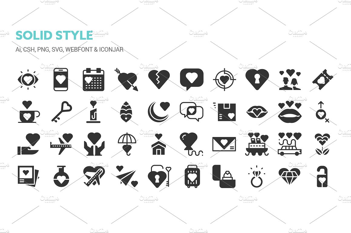 Love and Romance Icons