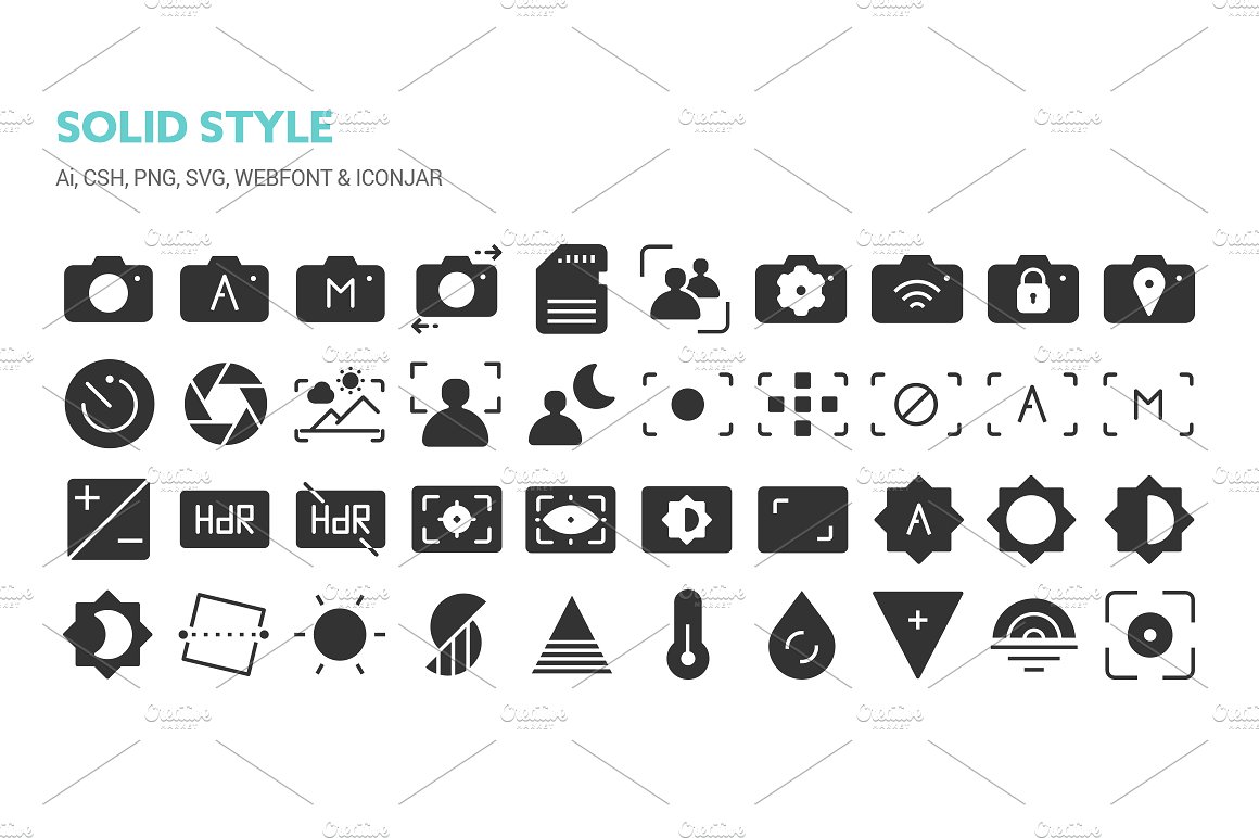 Photography and Video Icons