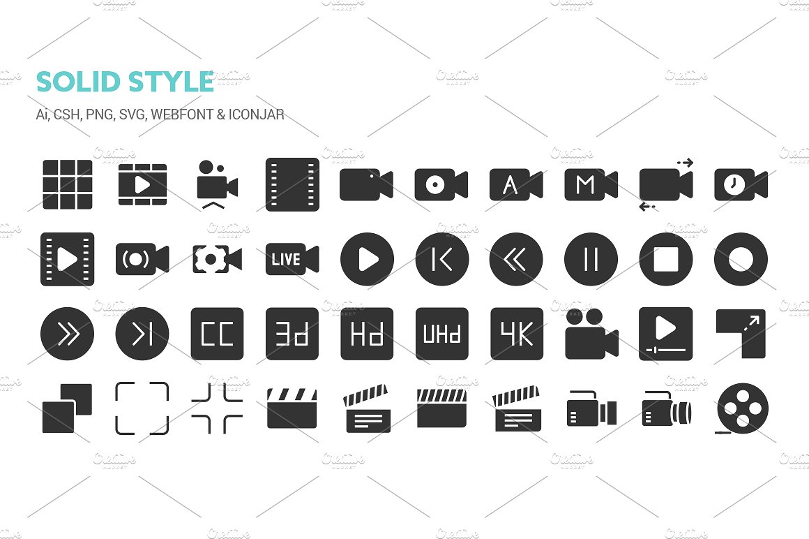 Photography and Video Icons