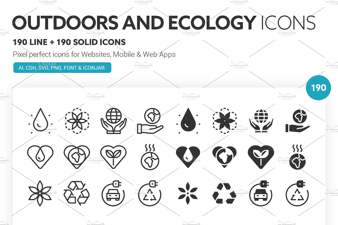 Outdoor and Ecology Icons