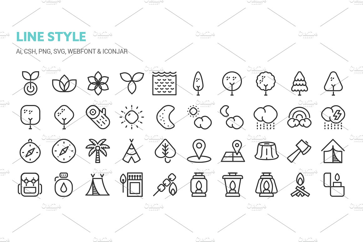 Outdoor and Ecology Icons