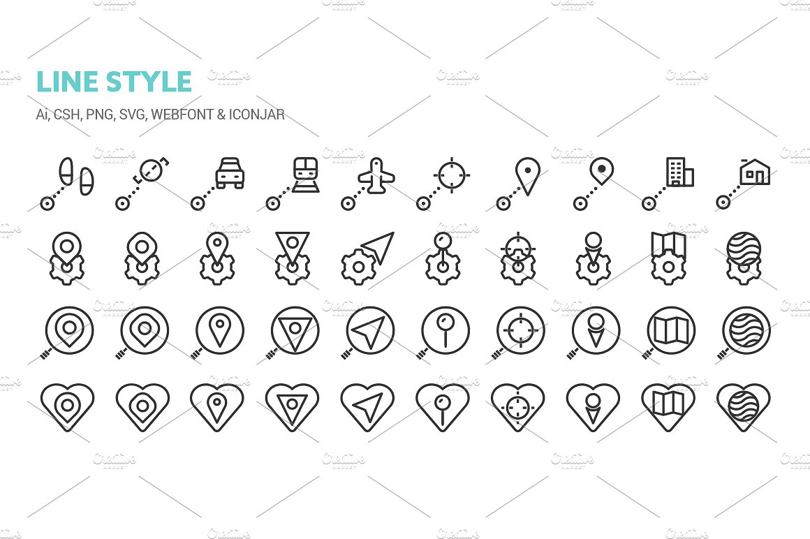 Maps and Locations Icons