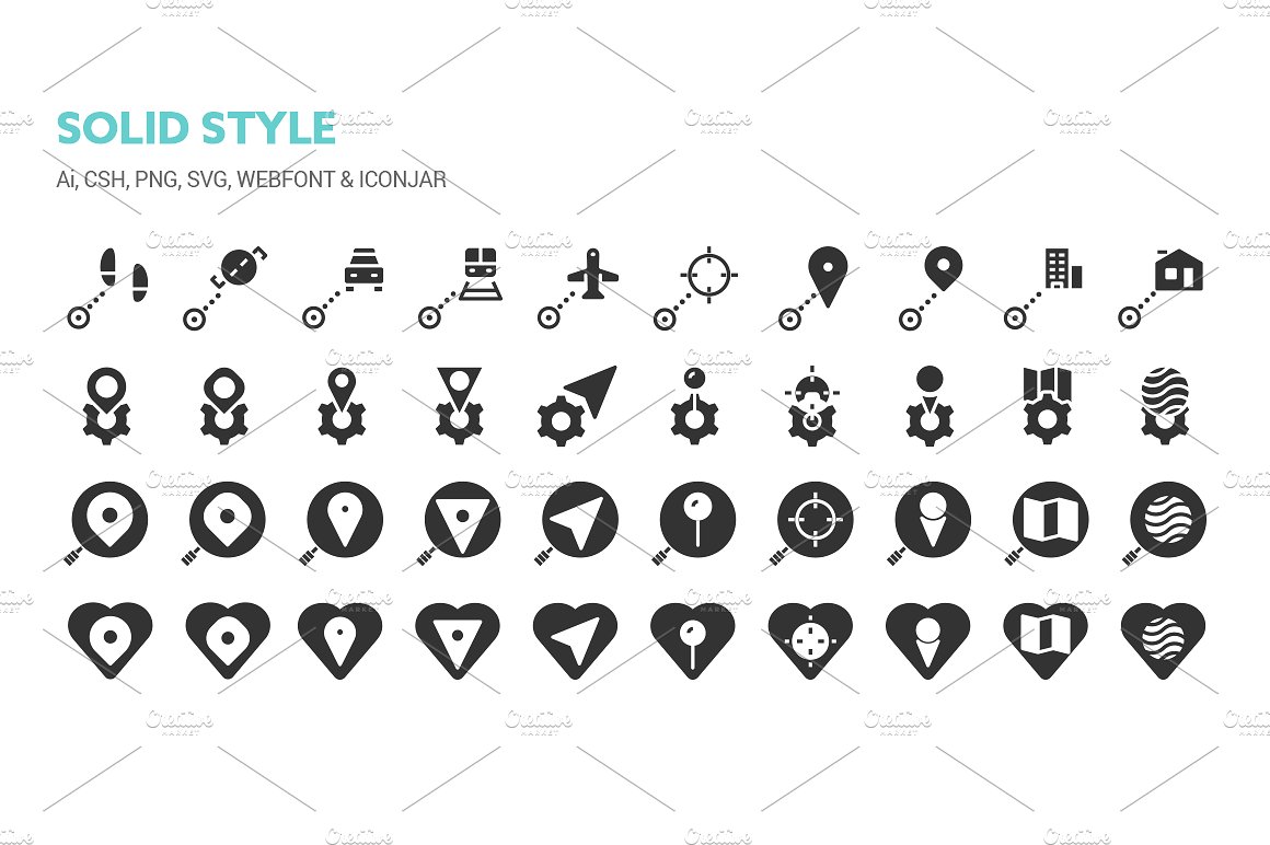 Maps and Locations Icons