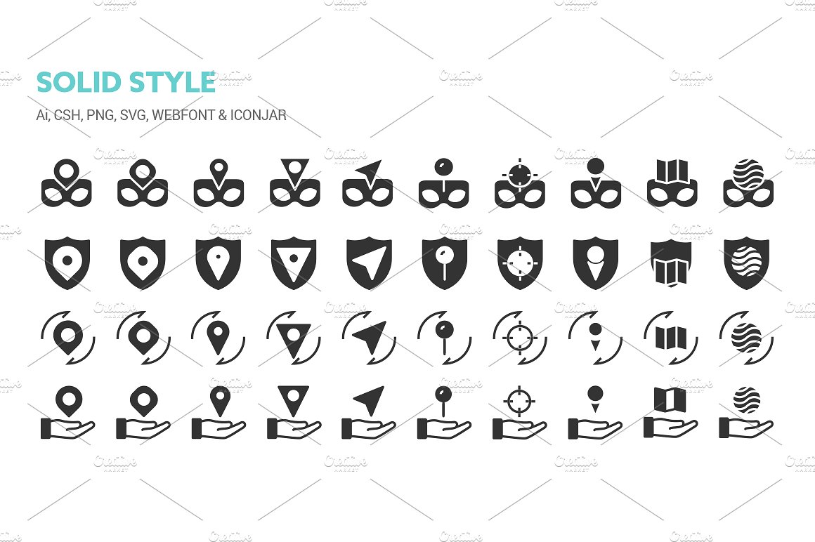 Maps and Locations Icons