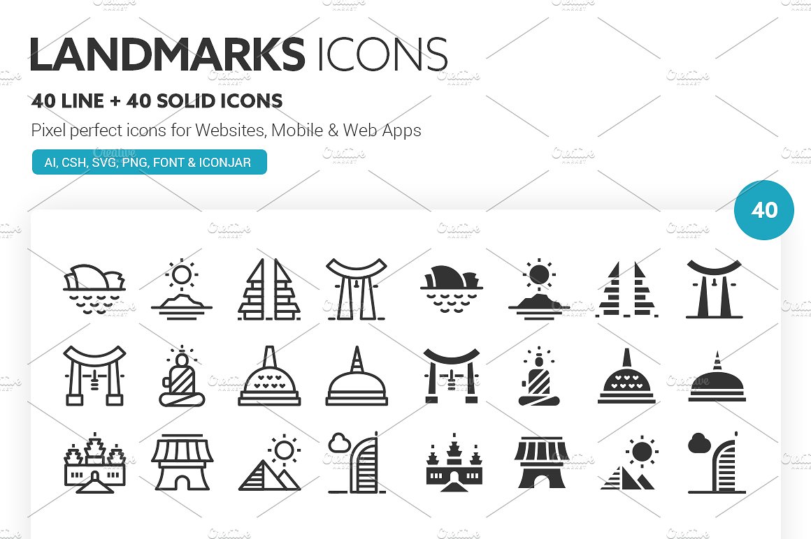 Landmarks Icons