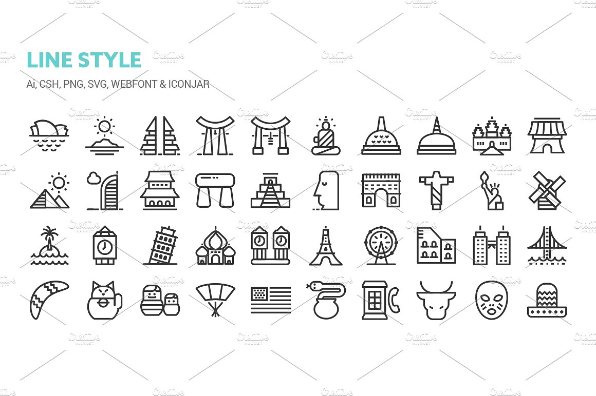 Landmarks Icons