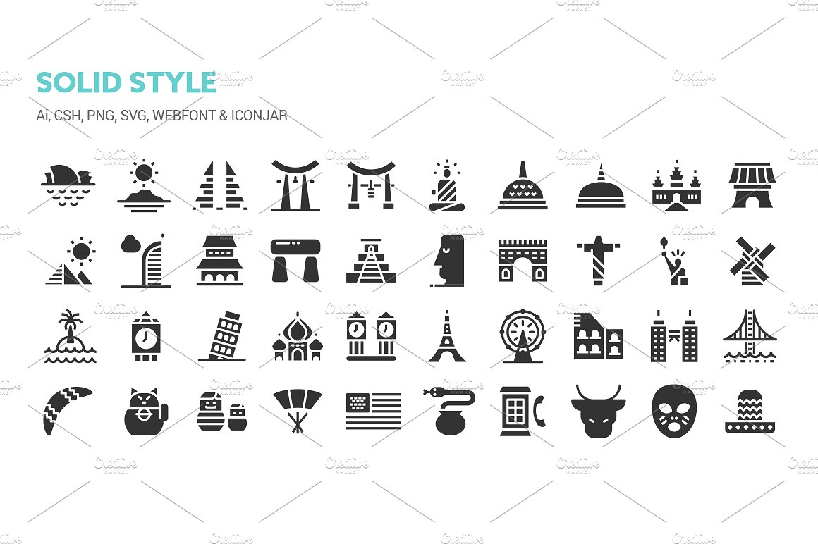 Landmarks Icons