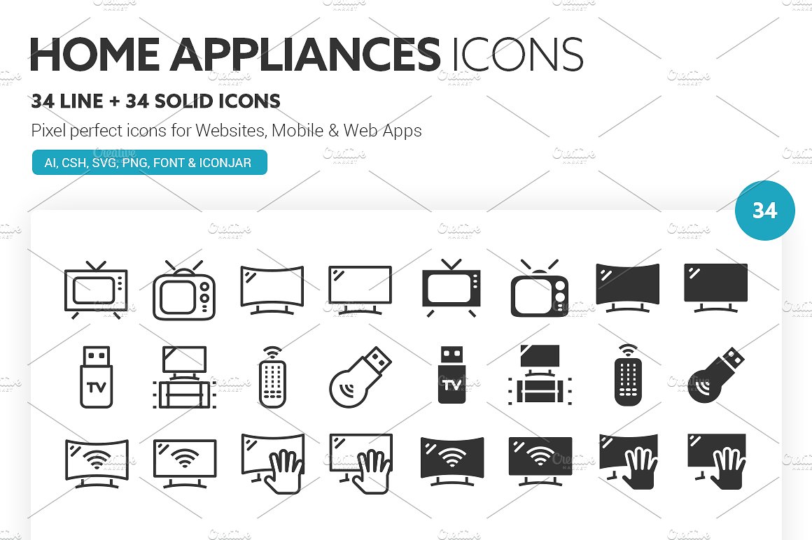 Home Appliances Icons