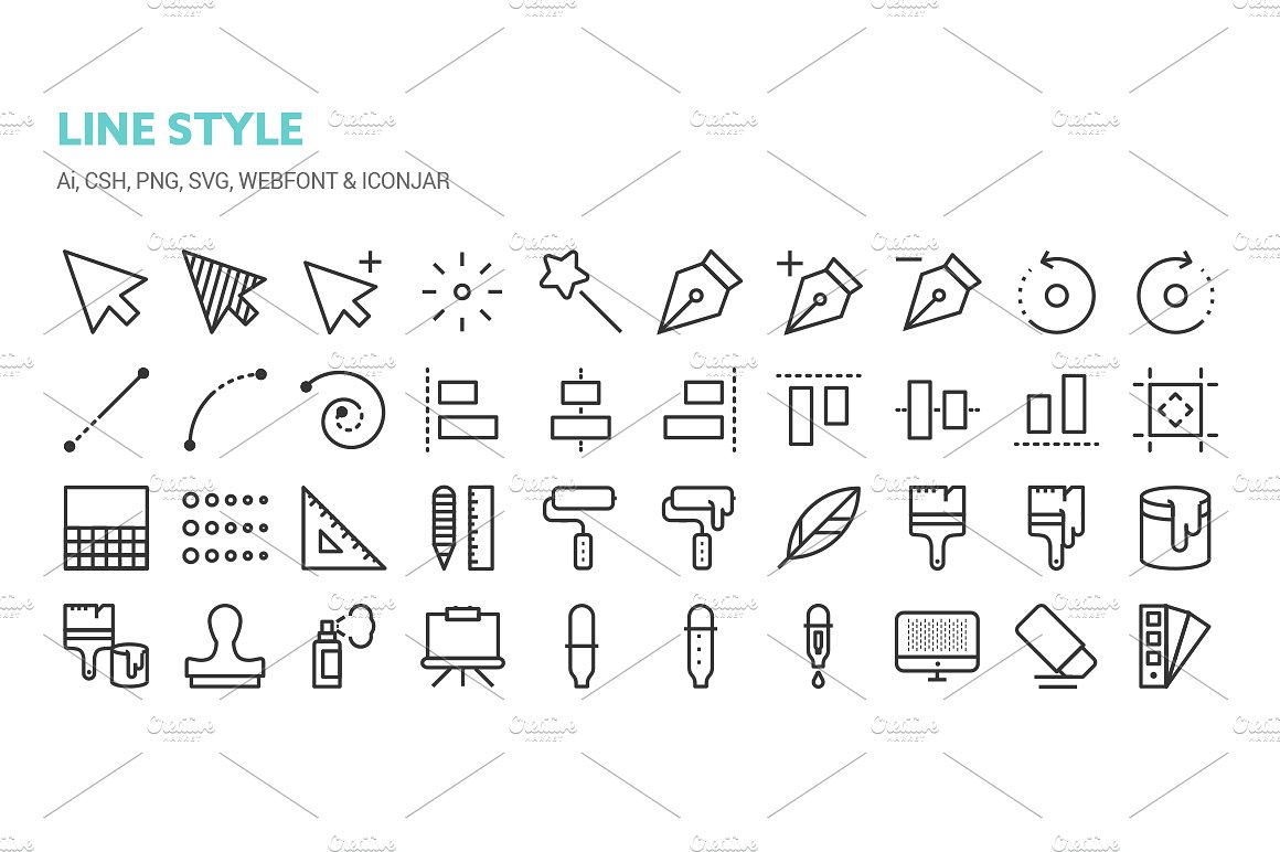 Graphic Design Tools Icons